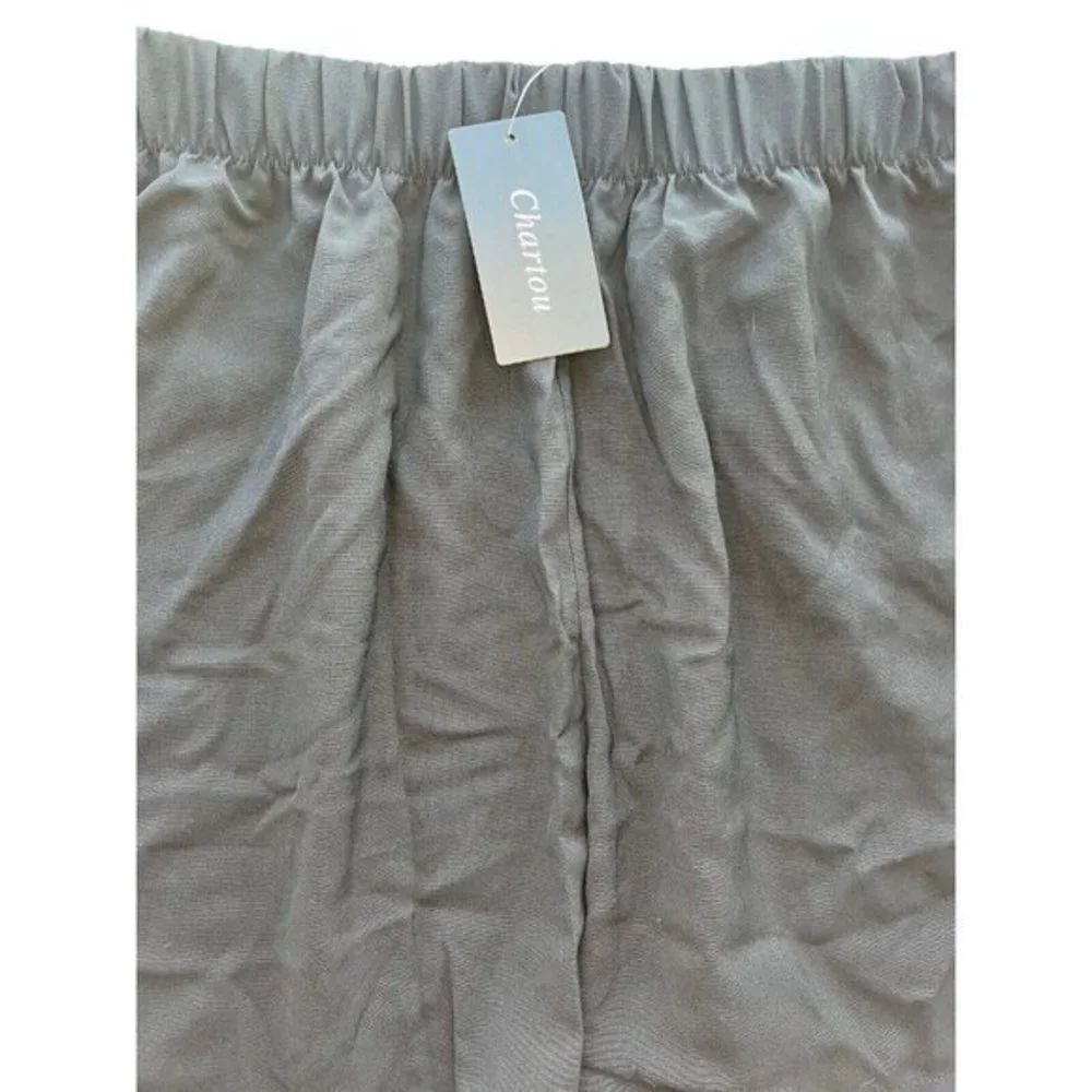 Chartou Collection Black FLOWY SHORTS Swim Cover Up Elastic Waist Size XL‎ NWT